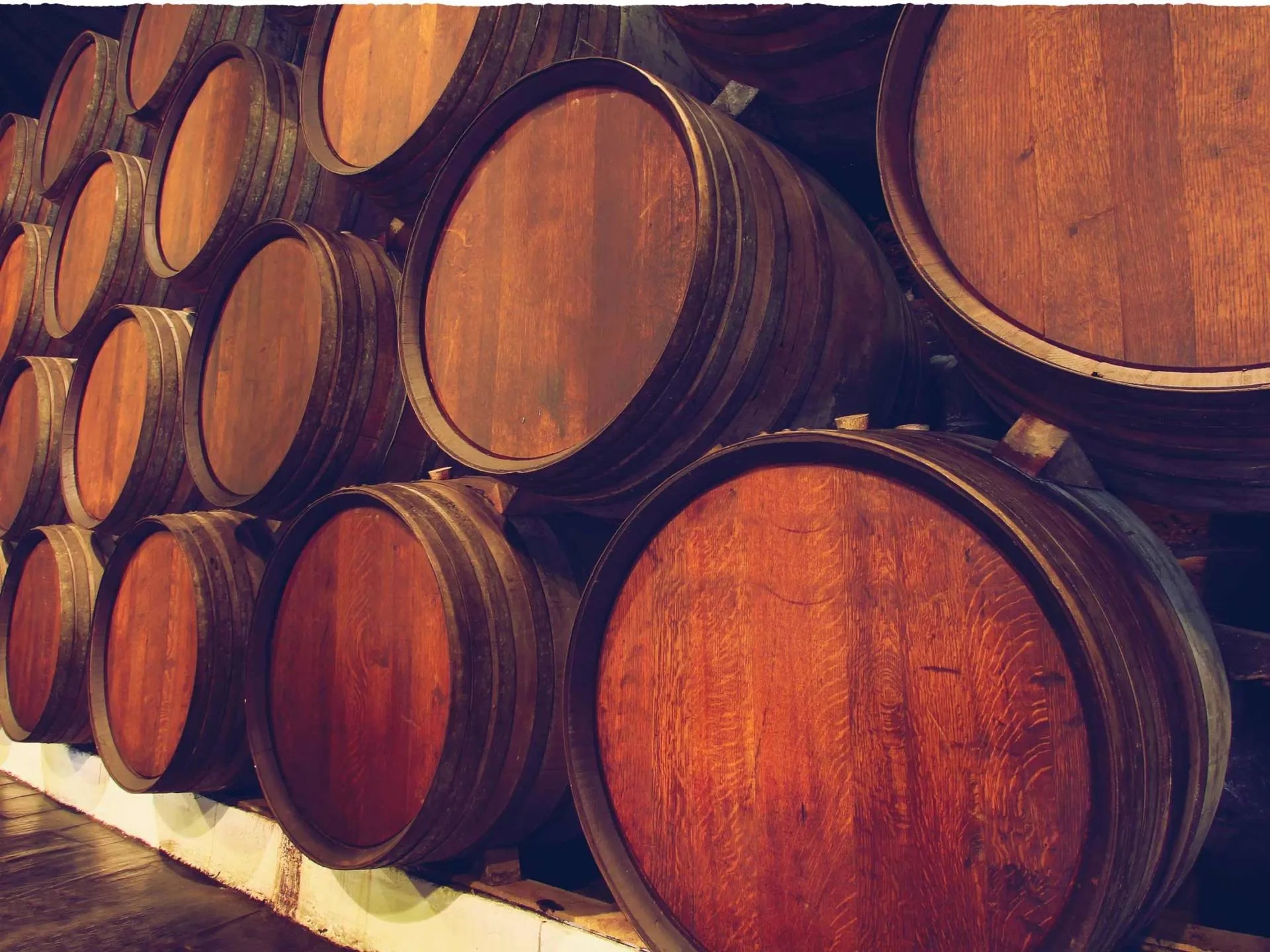 Wine barrels background